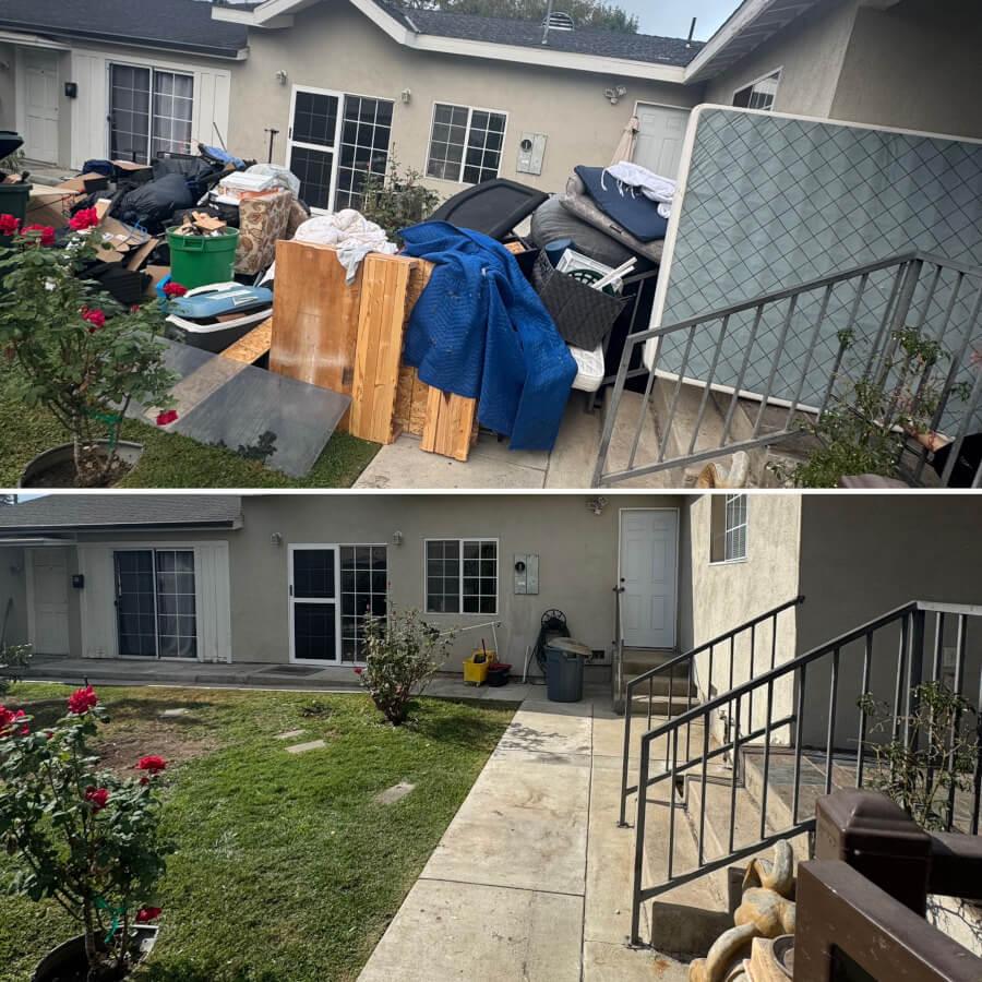 Estate cleanout before and after